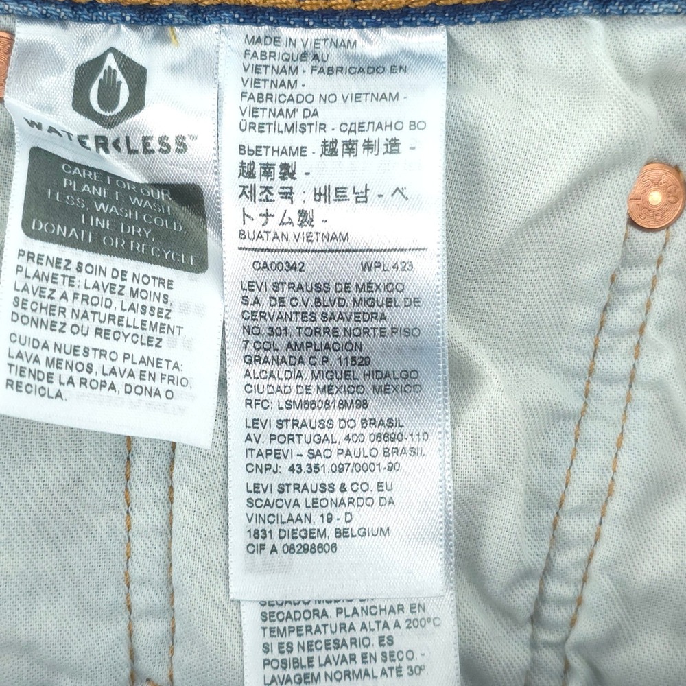 Levi's Mens Jeans 501 Original Fit 30x30 Blue Medium Wash Denim Classic Straight - Picture 6 of 12